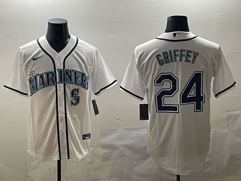 Men Seattle Mariners #24 Griffey White Game 2025 Nike MLB Jersey style 5
